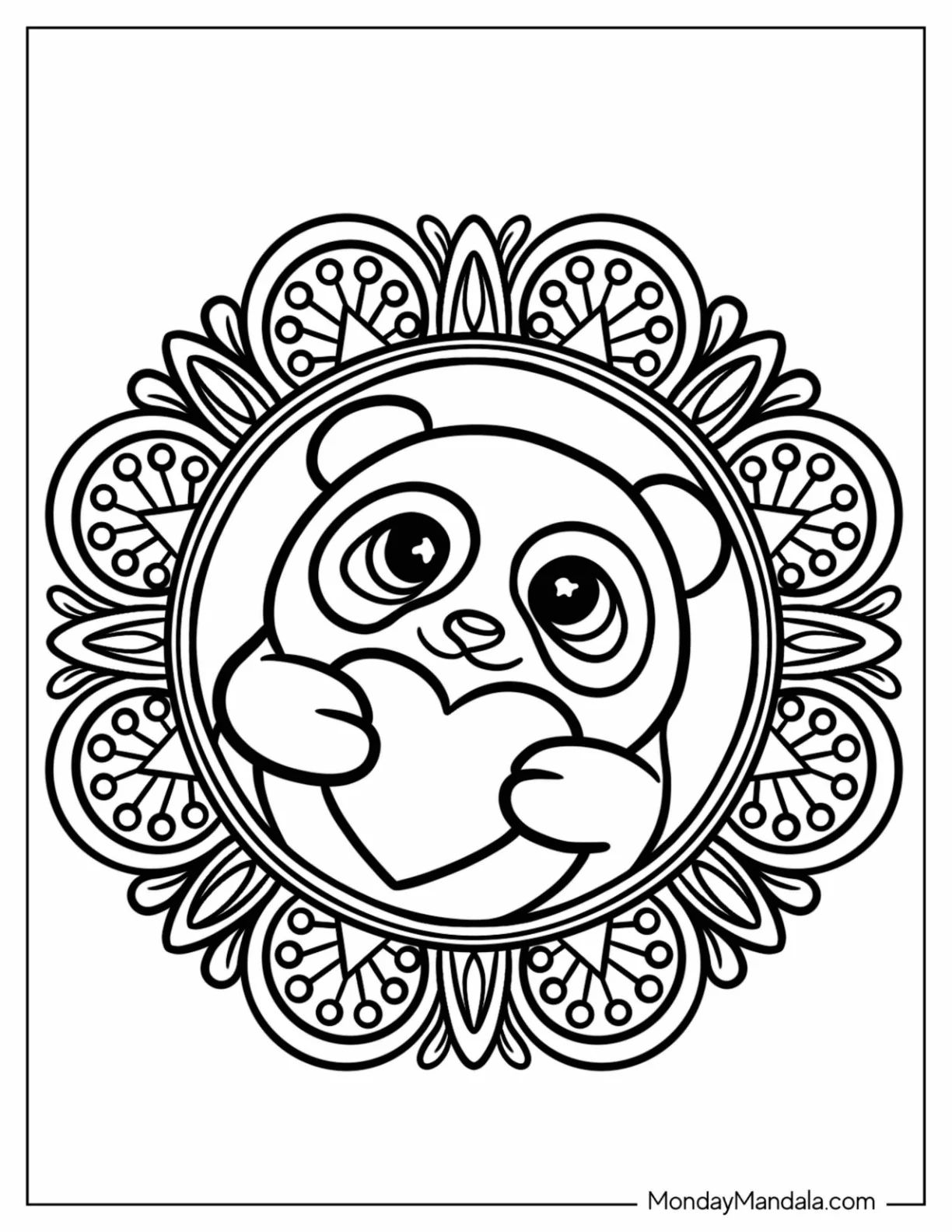 Çocuklar İçin  Yetişkinler için Animal-Mandala Boyama Sayfaları 