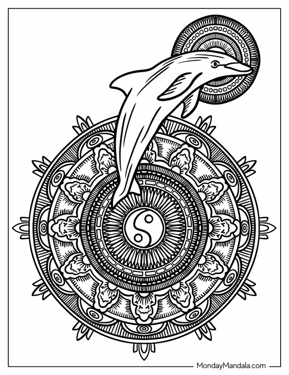 Çocuklar İçin  Yetişkinler için Animal-Mandala Boyama Sayfaları 