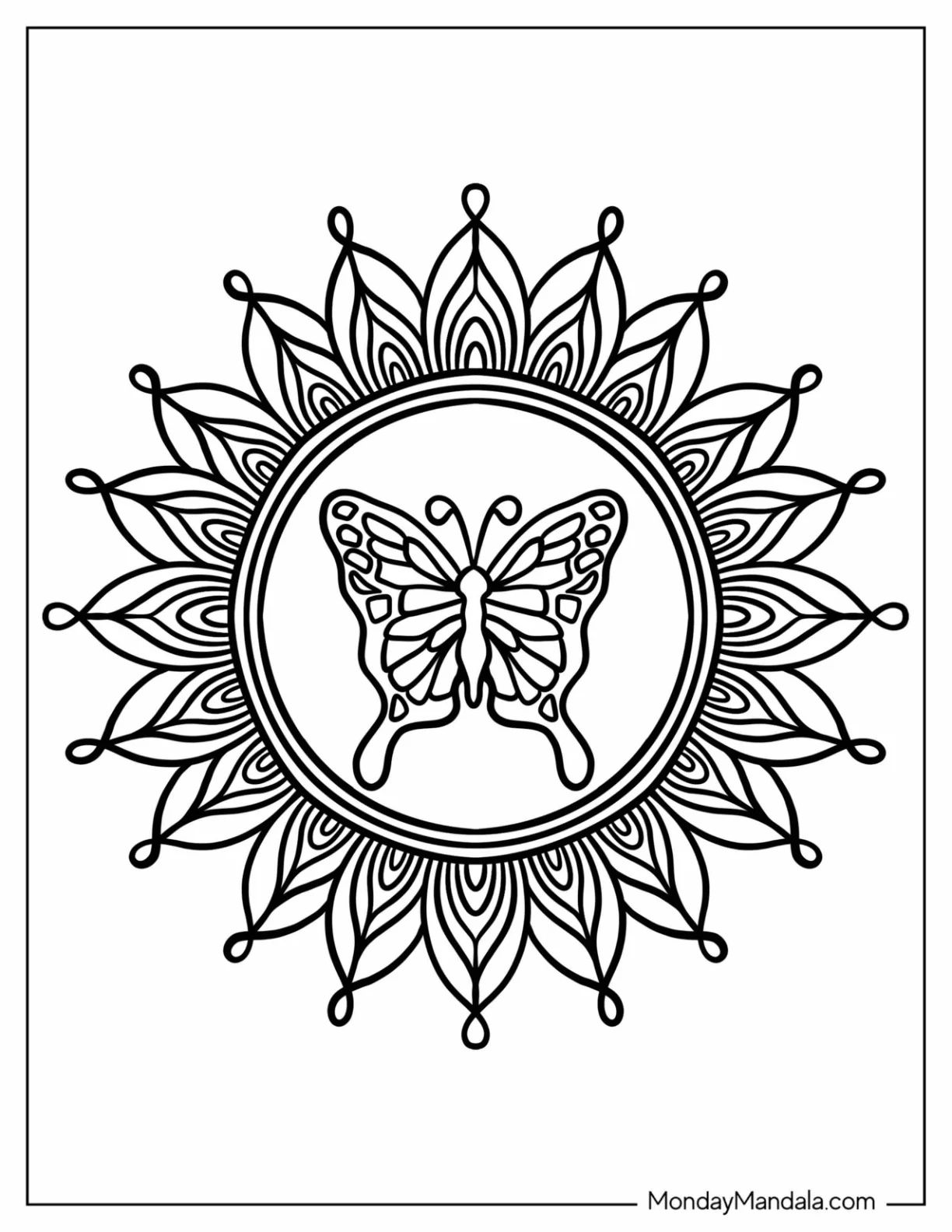 Çocuklar İçin  Yetişkinler için Animal-Mandala Boyama Sayfaları 