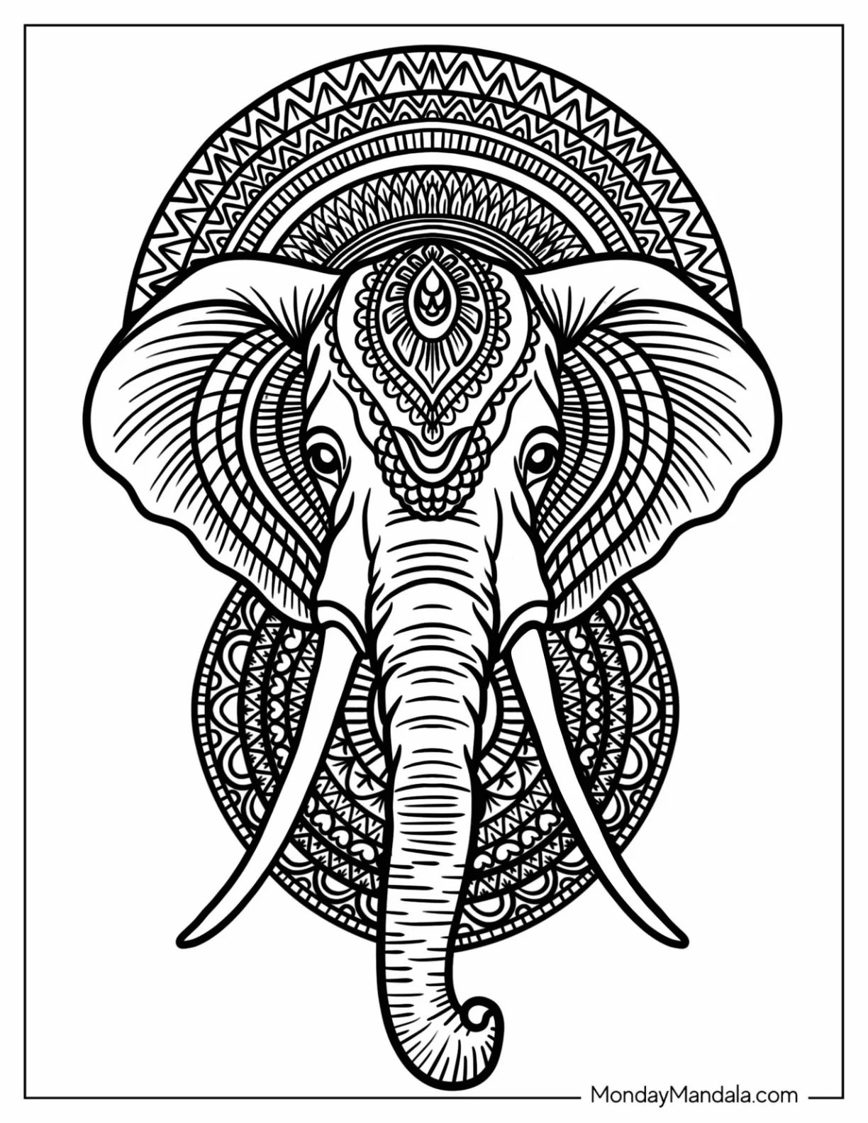 Çocuklar İçin  Yetişkinler için Animal-Mandala Boyama Sayfaları 