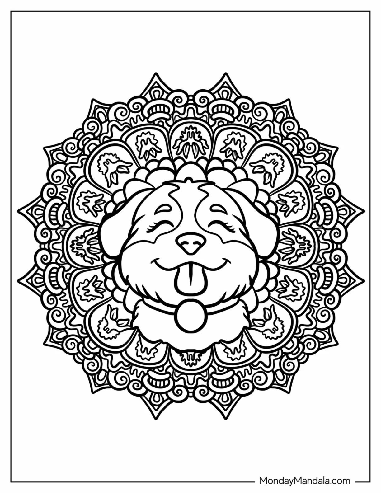 Çocuklar İçin  Yetişkinler için Animal-Mandala Boyama Sayfaları 
