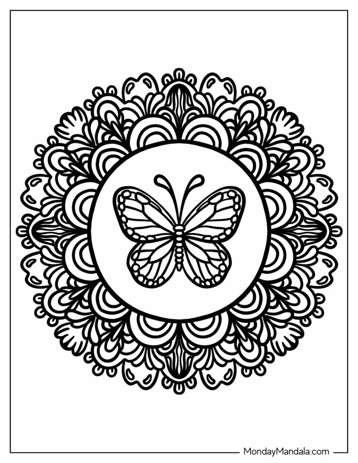 Çocuklar İçin  Yetişkinler için Animal-Mandala Boyama Sayfaları 