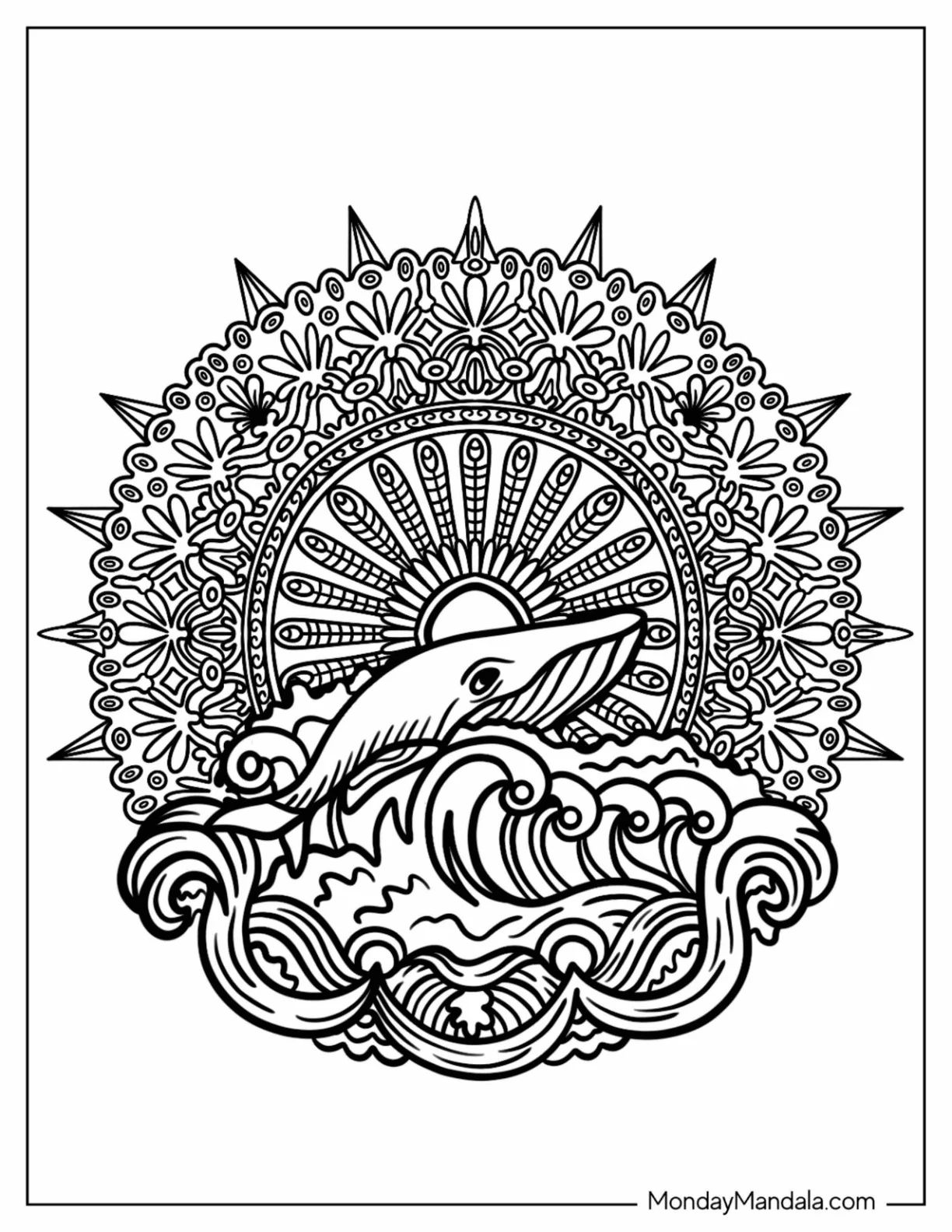 Çocuklar İçin  Yetişkinler için Animal-Mandala Boyama Sayfaları 