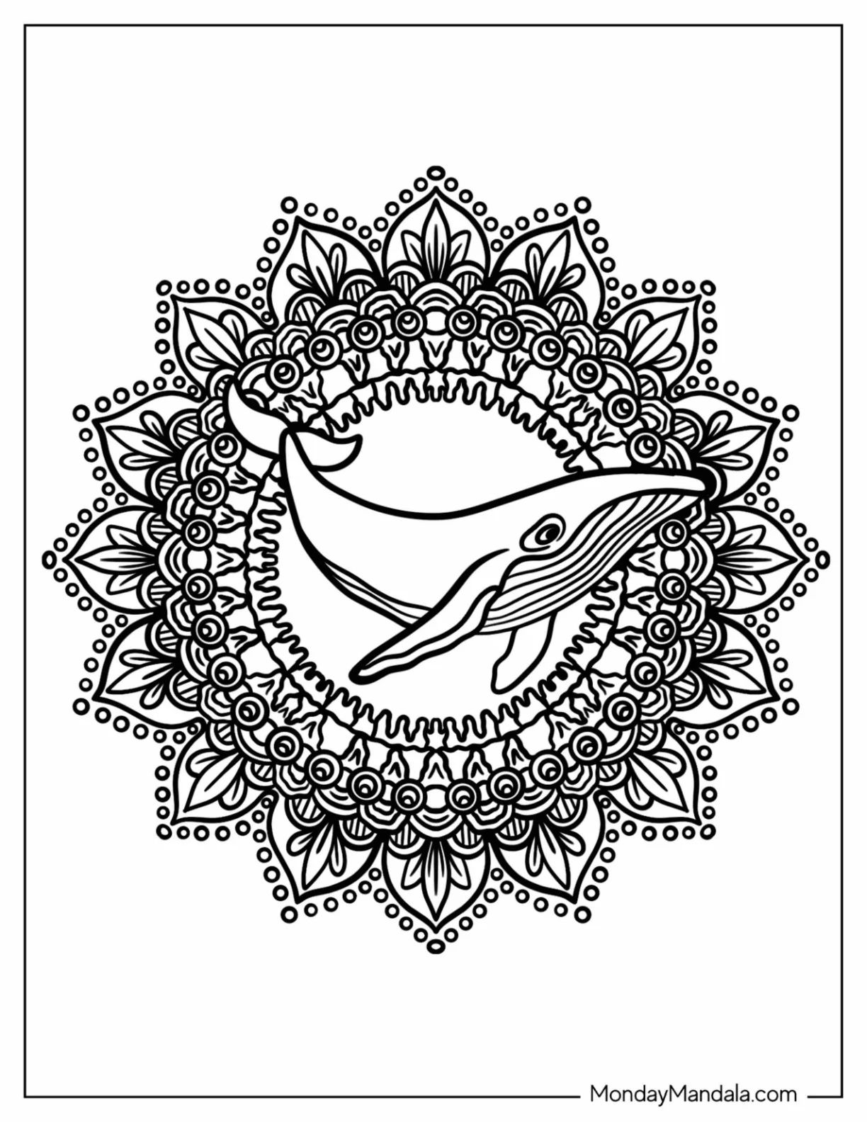 Çocuklar İçin  Yetişkinler için Animal-Mandala Boyama Sayfaları 