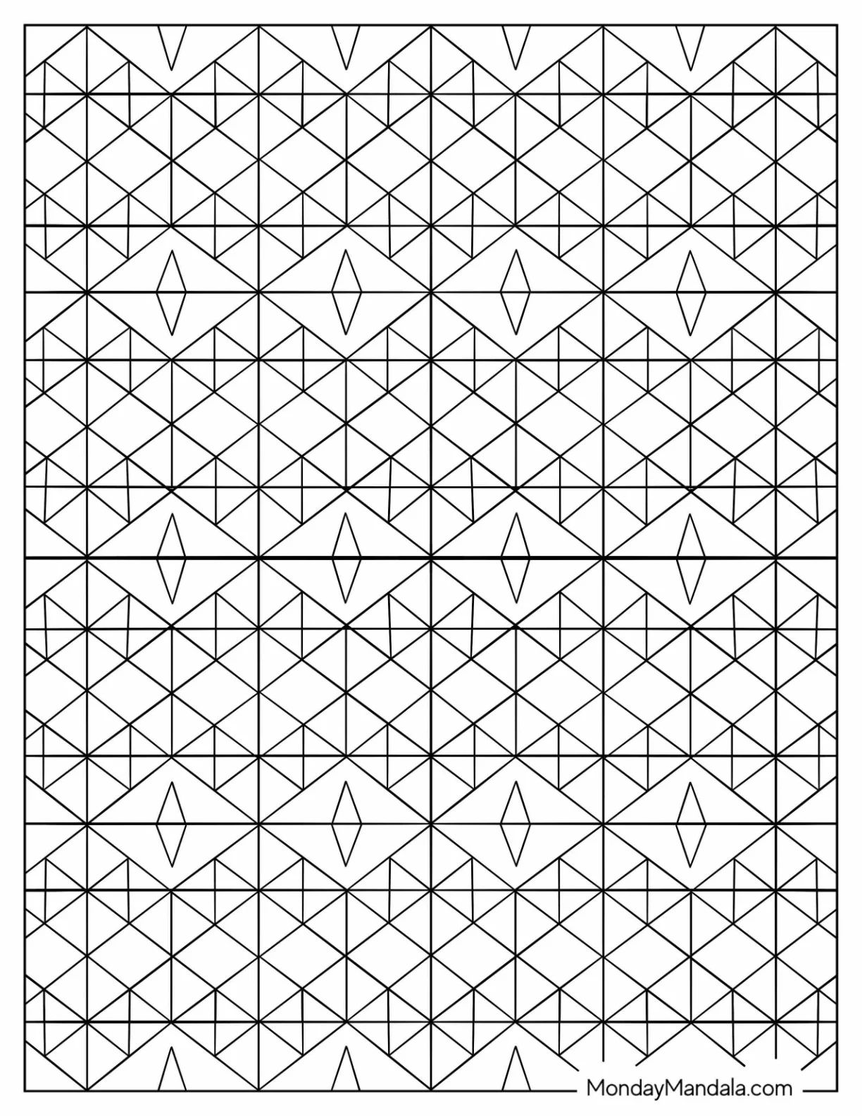 Çocuklar İçin  Yetişkinler için Geometrik Boyama Sayfaları 