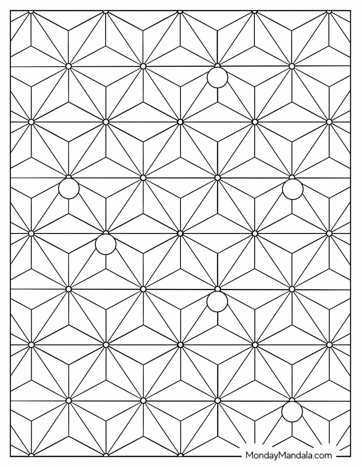 Çocuklar İçin  Yetişkinler için Geometrik Boyama Sayfaları 