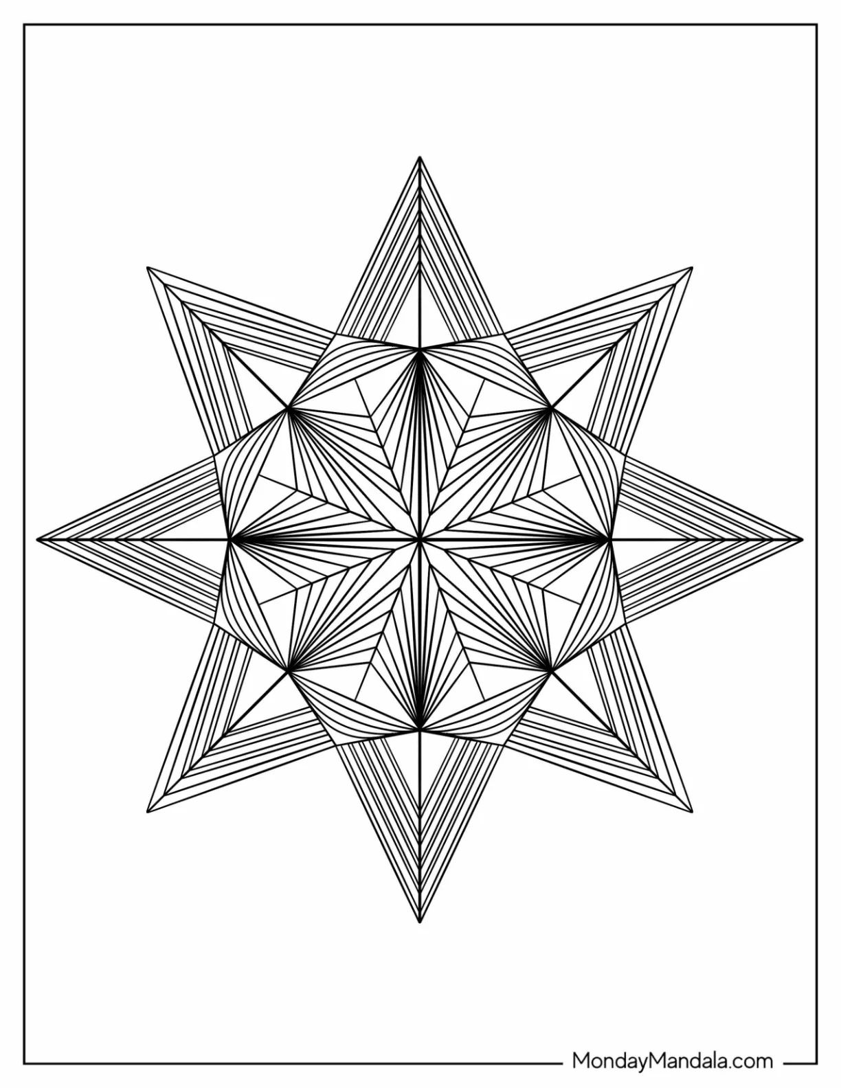 Çocuklar İçin  Yetişkinler için Geometrik Boyama Sayfaları 