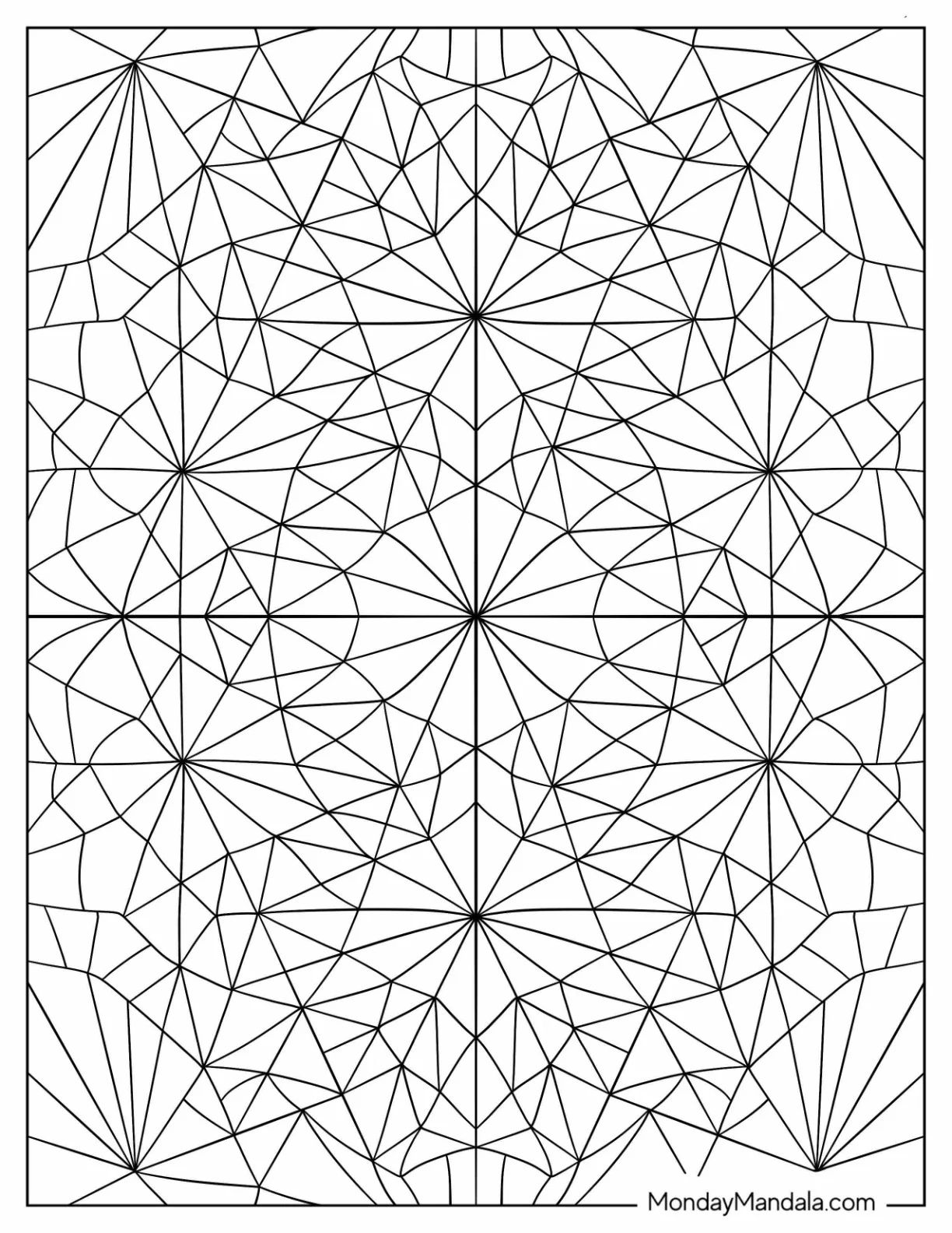 Çocuklar İçin  Yetişkinler için Geometrik Boyama Sayfaları 