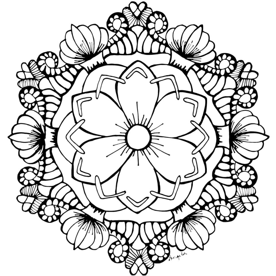 Çocuklar İçin  Yetişkinler için Mandala Boyama Sayfaları 