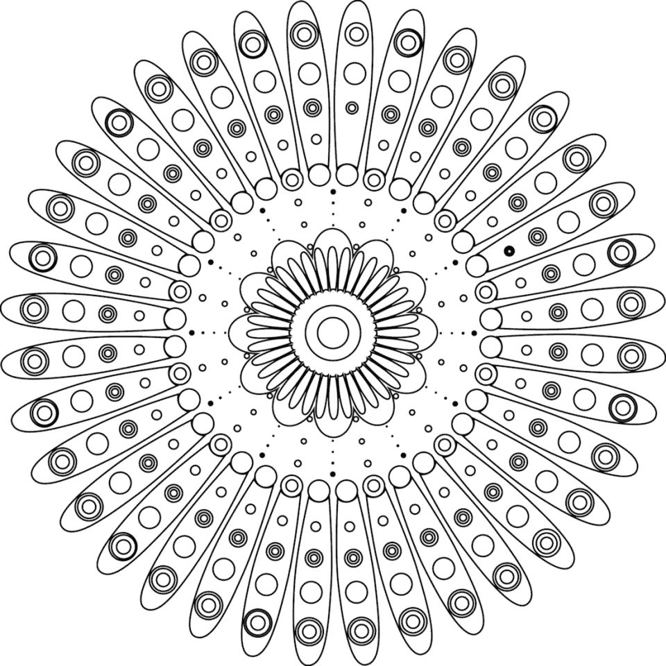 Çocuklar İçin  Yetişkinler için Mandala Boyama Sayfaları 