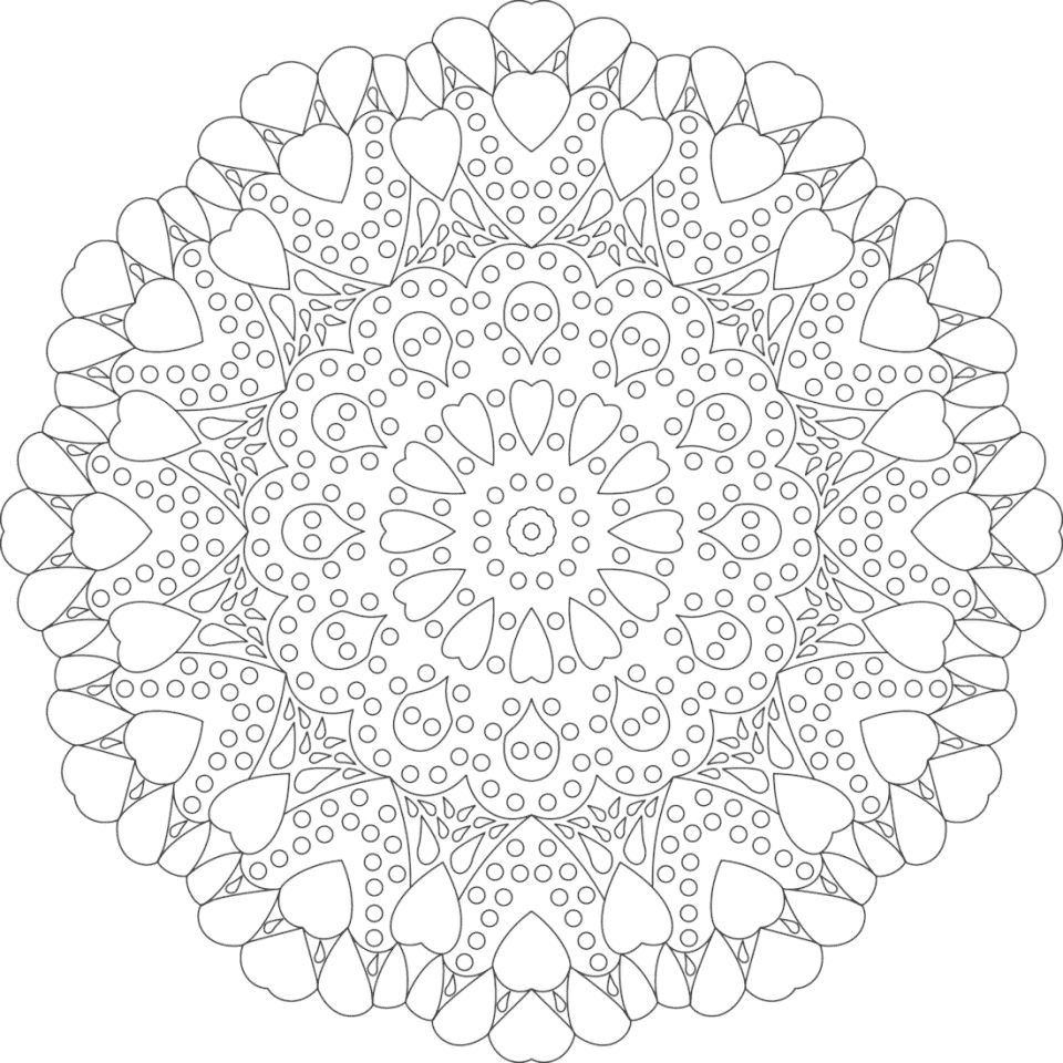 Çocuklar İçin  Yetişkinler için Mandala Boyama Sayfaları 