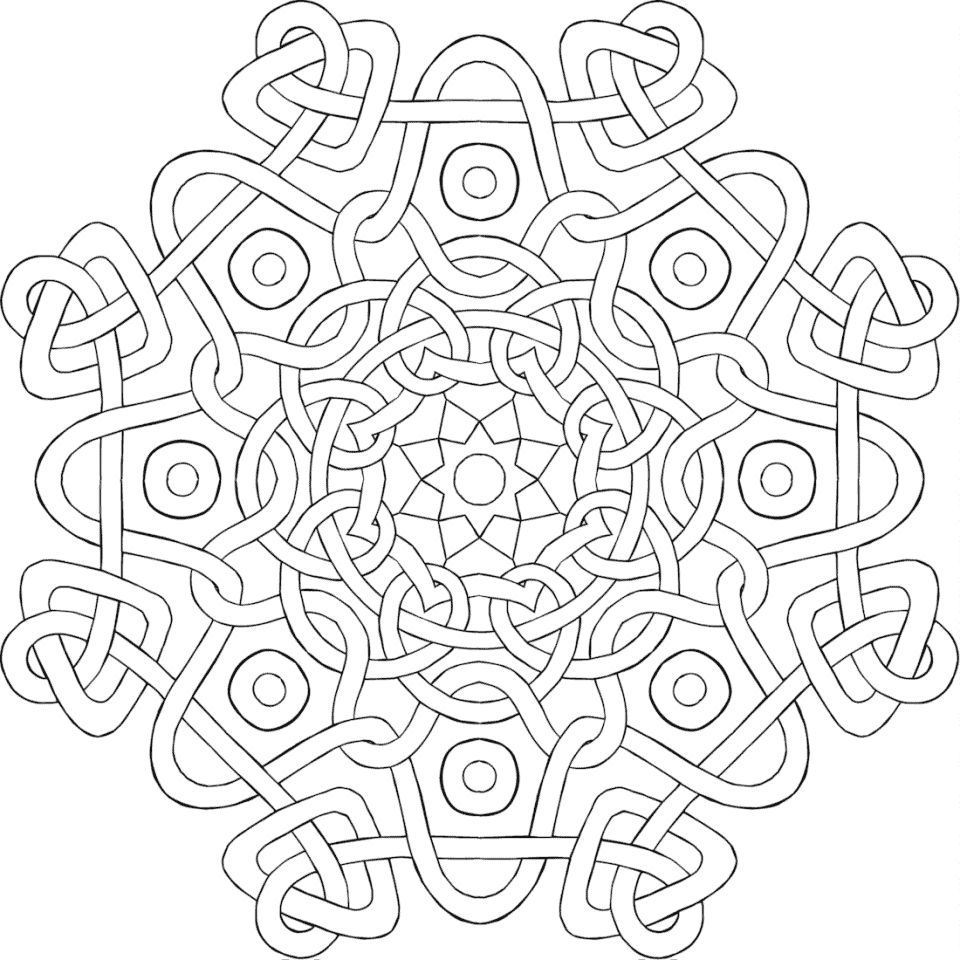 Çocuklar İçin  Yetişkinler için Mandala Boyama Sayfaları 