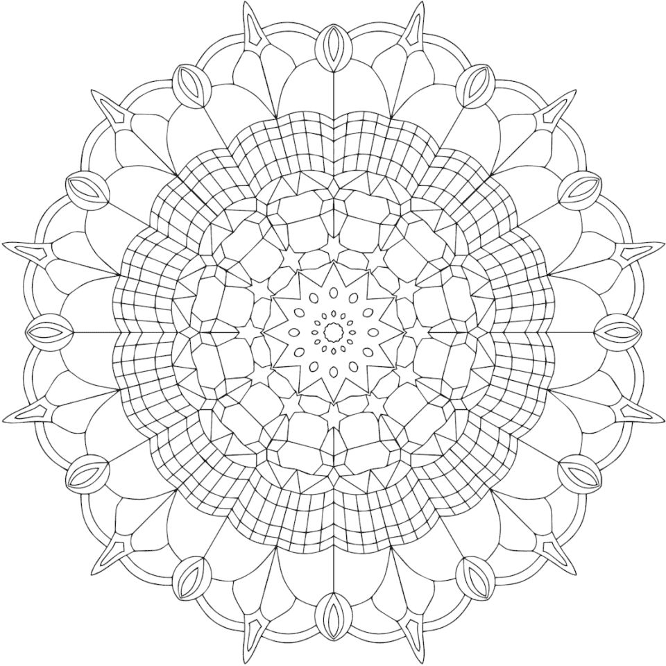 Çocuklar İçin  Yetişkinler için Mandala Boyama Sayfaları 