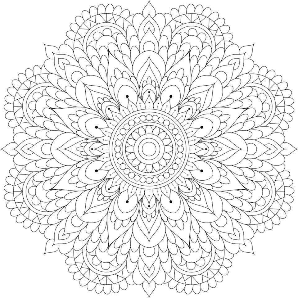 Çocuklar İçin  Yetişkinler için Mandala Boyama Sayfaları 