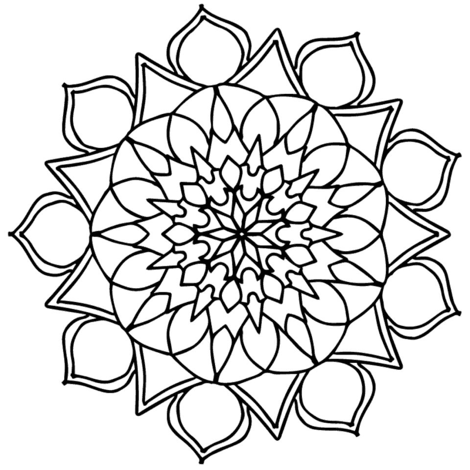 Çocuklar İçin  Yetişkinler için Mandala Boyama Sayfaları 