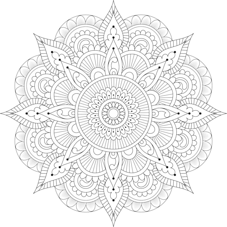 Çocuklar İçin  Yetişkinler için Mandala Boyama Sayfaları 