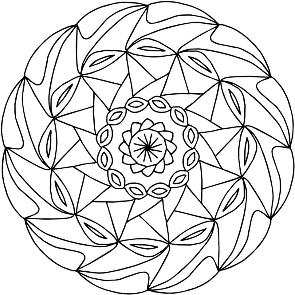 Çocuklar İçin  Yetişkinler için Mandala Boyama Sayfaları 