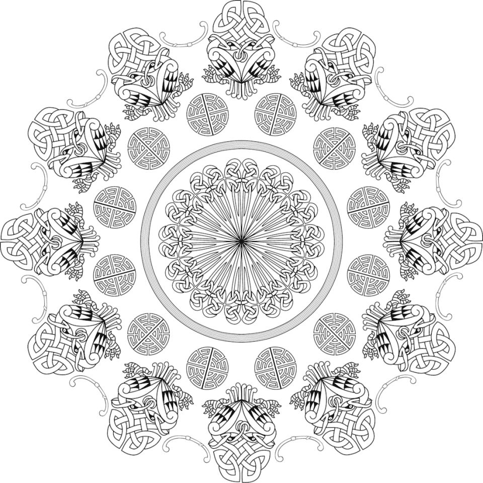 Çocuklar İçin  Yetişkinler için Mandala Boyama Sayfaları 