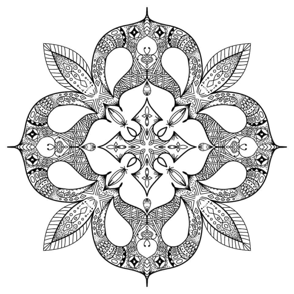 Çocuklar İçin  Yetişkinler için Mandala Boyama Sayfaları 