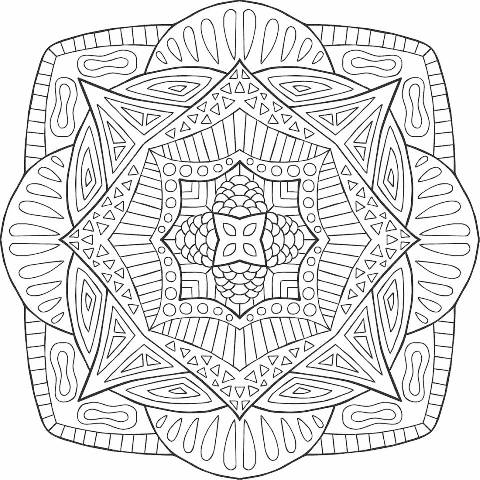 Çocuklar İçin  Yetişkinler için Mandala Boyama Sayfaları 