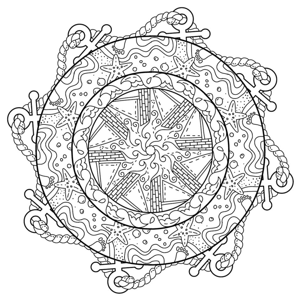 Çocuklar İçin  Yetişkinler için Mandala Boyama Sayfaları 