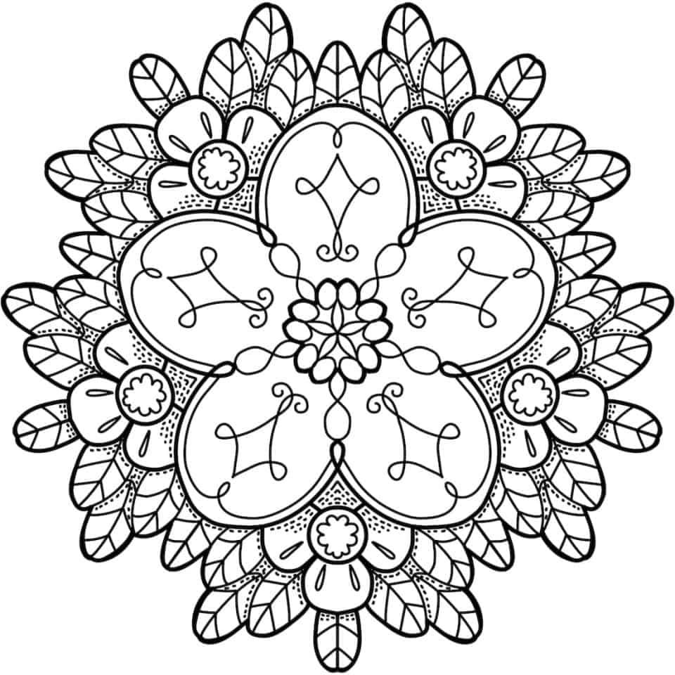 Çocuklar İçin  Yetişkinler için Mandala Boyama Sayfaları 