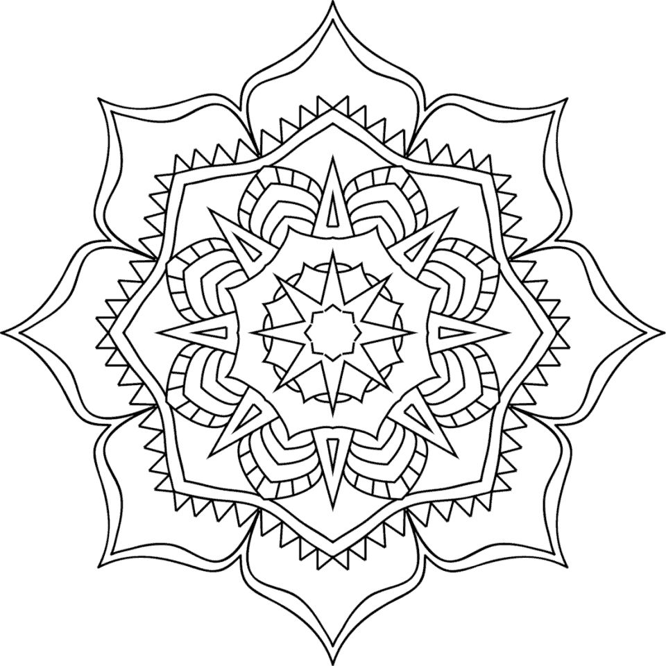 Çocuklar İçin  Yetişkinler için Mandala Boyama Sayfaları 