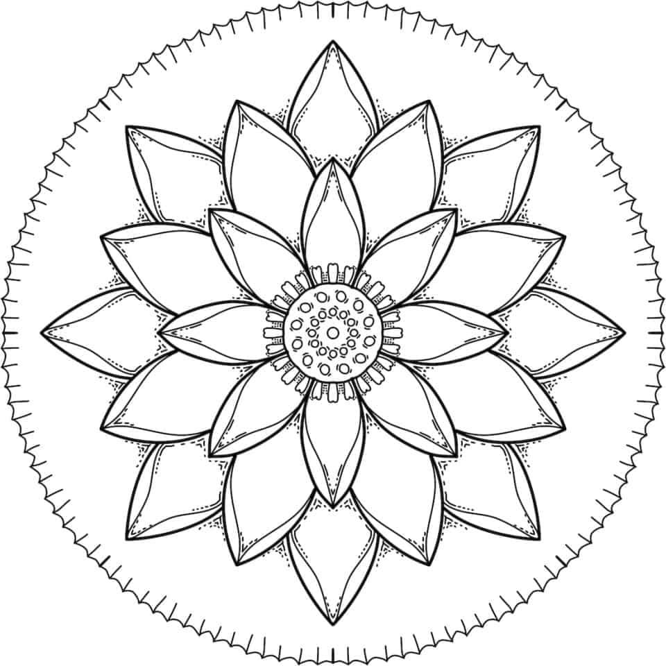 Çocuklar İçin  Yetişkinler için Mandala Boyama Sayfaları 