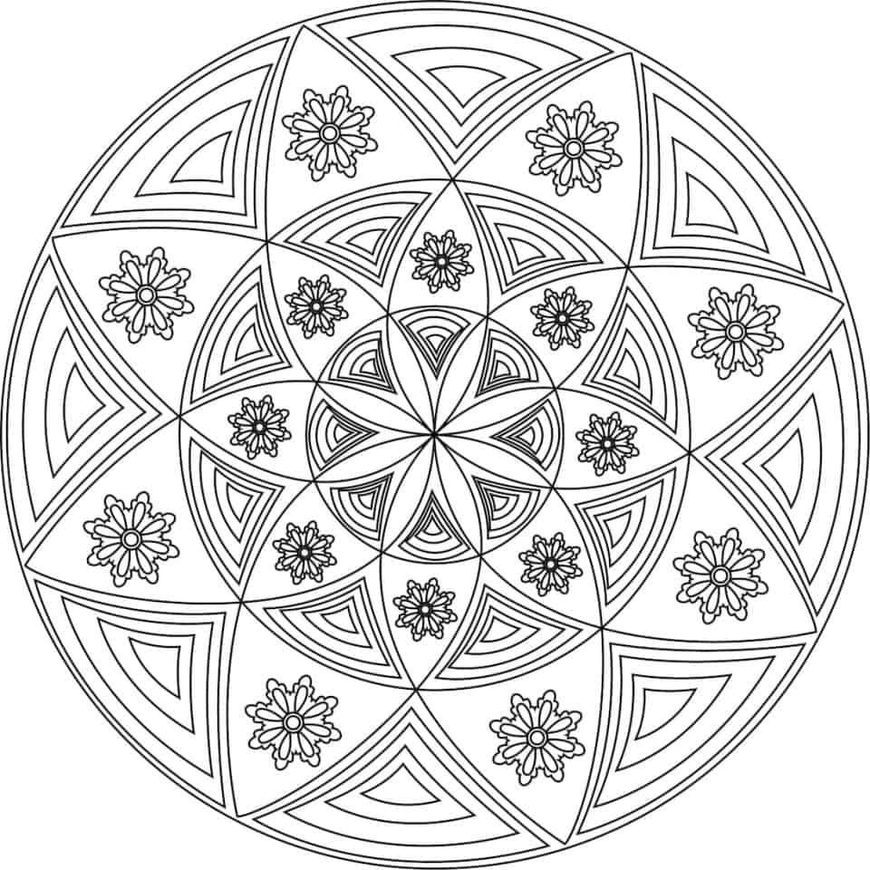 Çocuklar İçin  Yetişkinler için Mandala Boyama Sayfaları 