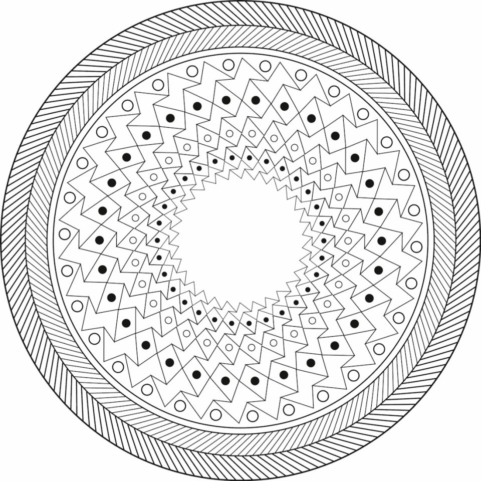 Çocuklar İçin  Yetişkinler için Mandala Boyama Sayfaları 