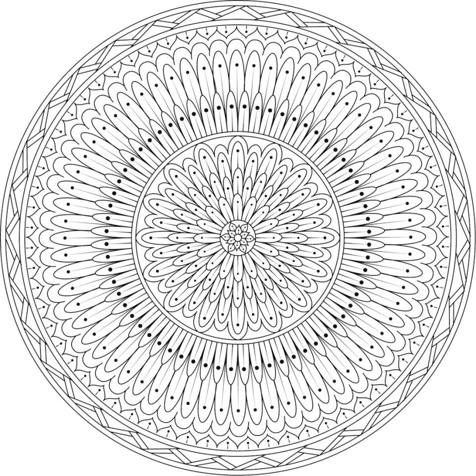 Çocuklar İçin  Yetişkinler için Mandala Boyama Sayfaları 
