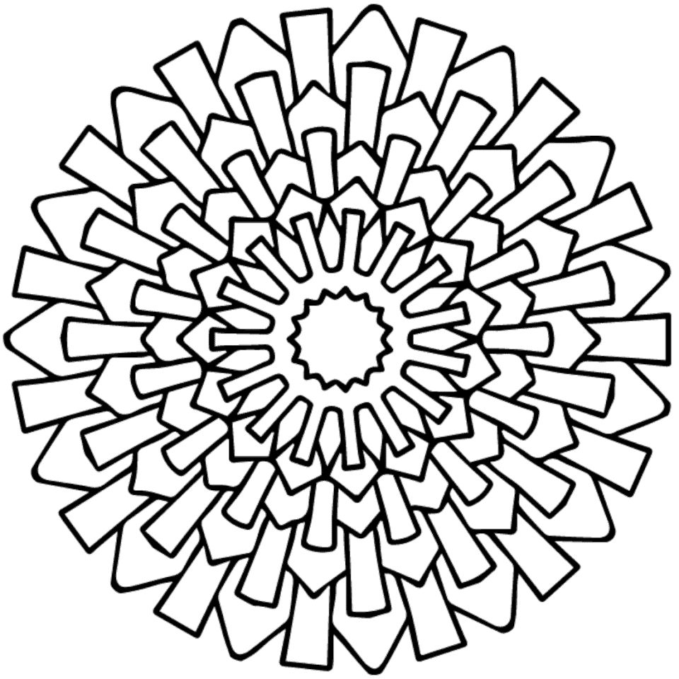 Çocuklar İçin  Yetişkinler için Mandala Boyama Sayfaları 