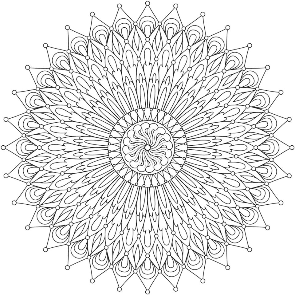 Çocuklar İçin  Yetişkinler için Mandala Boyama Sayfaları 