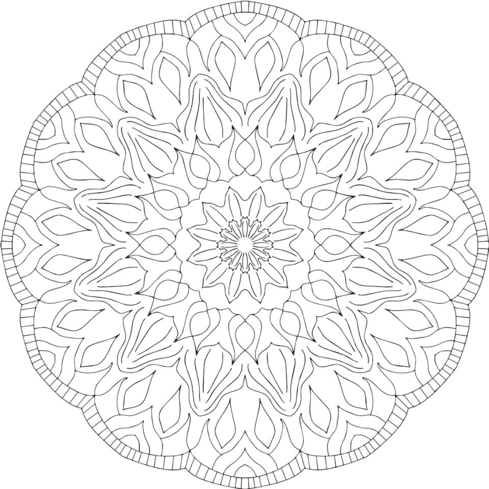 Çocuklar İçin  Yetişkinler için Mandala Boyama Sayfaları 