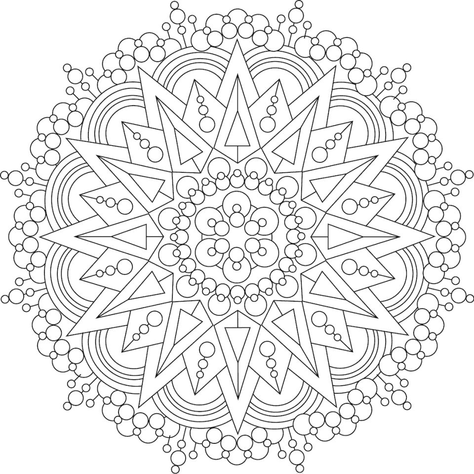 Çocuklar İçin  Yetişkinler için Mandala Boyama Sayfaları 