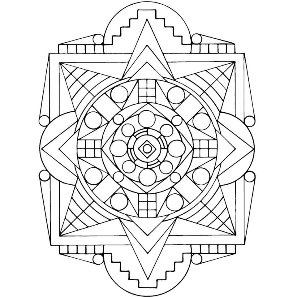 Çocuklar İçin  Yetişkinler için Mandala Boyama Sayfaları 