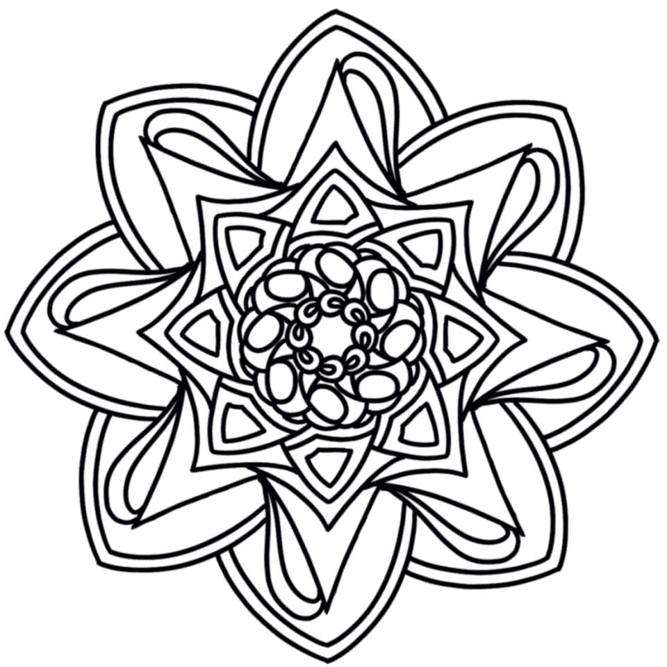Çocuklar İçin  Yetişkinler için Mandala Boyama Sayfaları 
