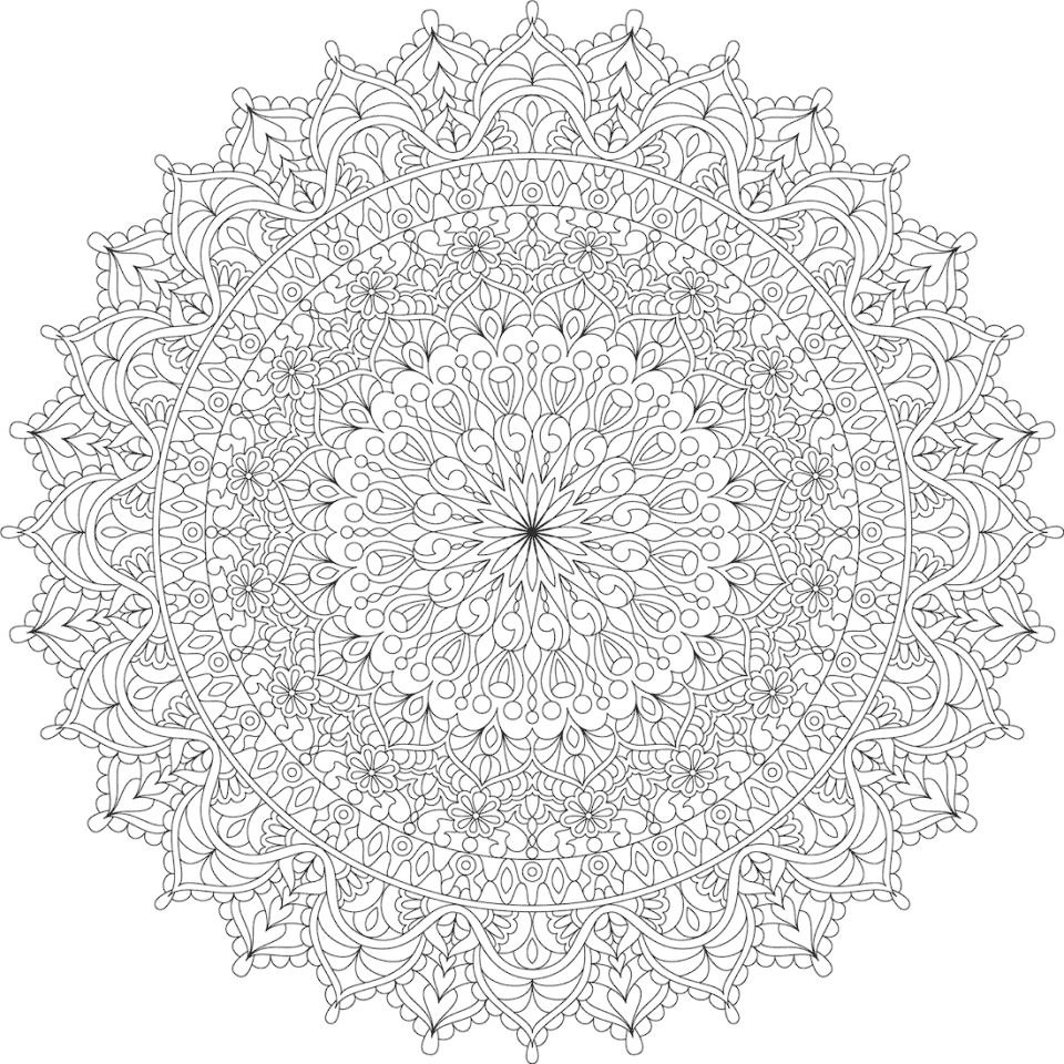 Çocuklar İçin  Yetişkinler için Mandala Boyama Sayfaları 