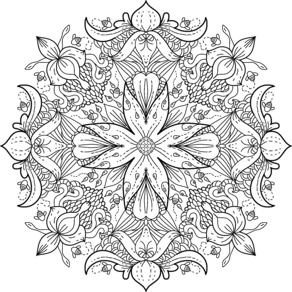 Çocuklar İçin  Yetişkinler için Mandala Boyama Sayfaları 