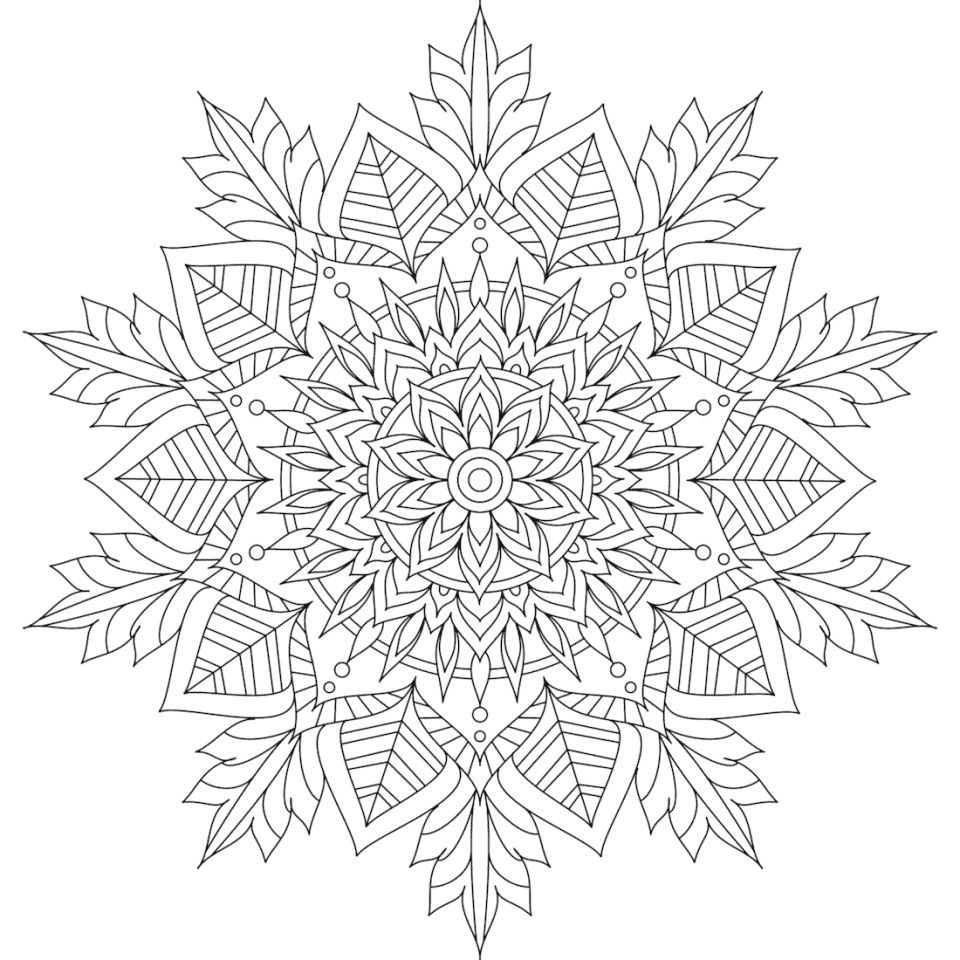 Çocuklar İçin  Yetişkinler için Mandala Boyama Sayfaları 