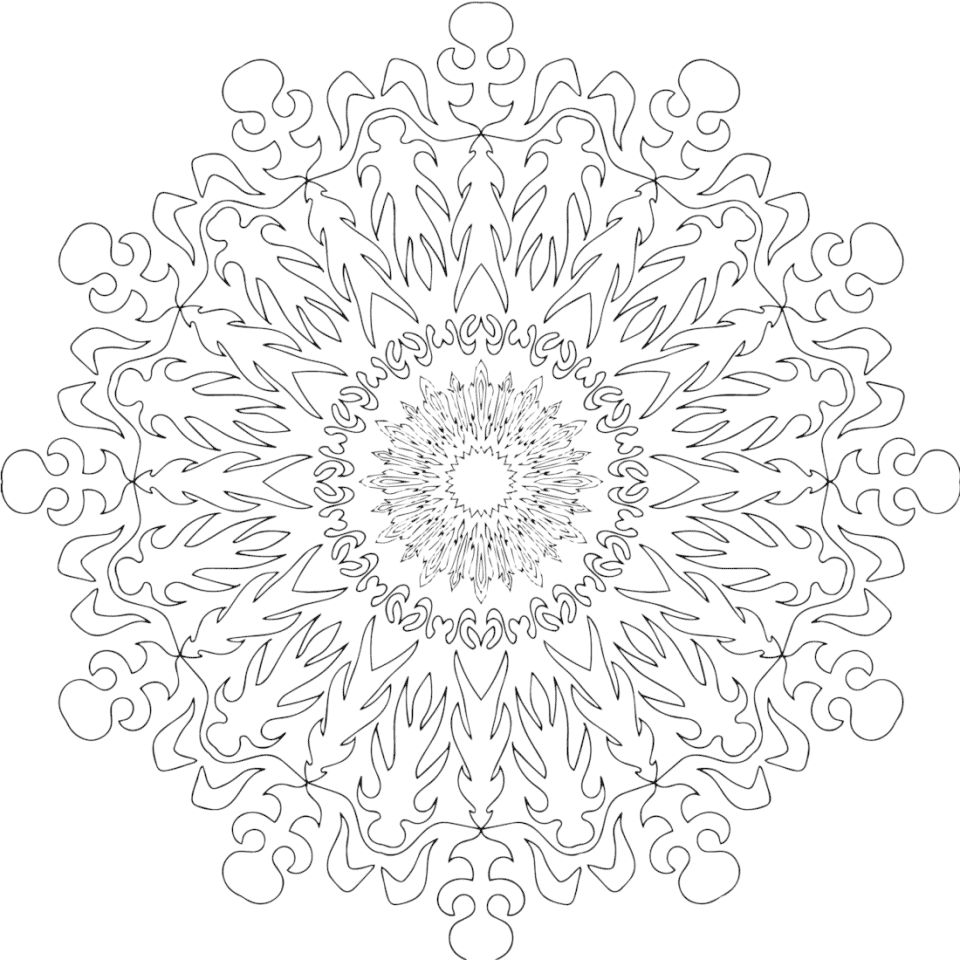 Çocuklar İçin  Yetişkinler için Mandala Boyama Sayfaları 