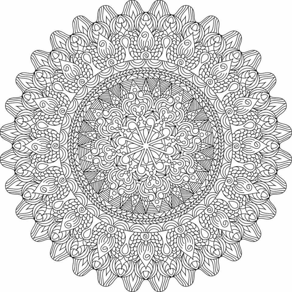 Çocuklar İçin  Yetişkinler için Mandala Boyama Sayfaları 