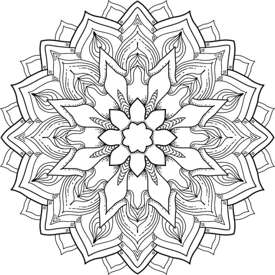 Çocuklar İçin  Yetişkinler için Mandala Boyama Sayfaları 