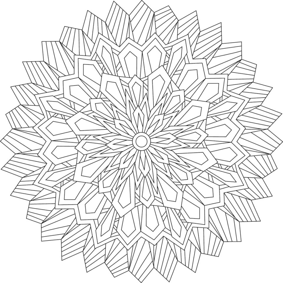 Çocuklar İçin  Yetişkinler için Mandala Boyama Sayfaları 