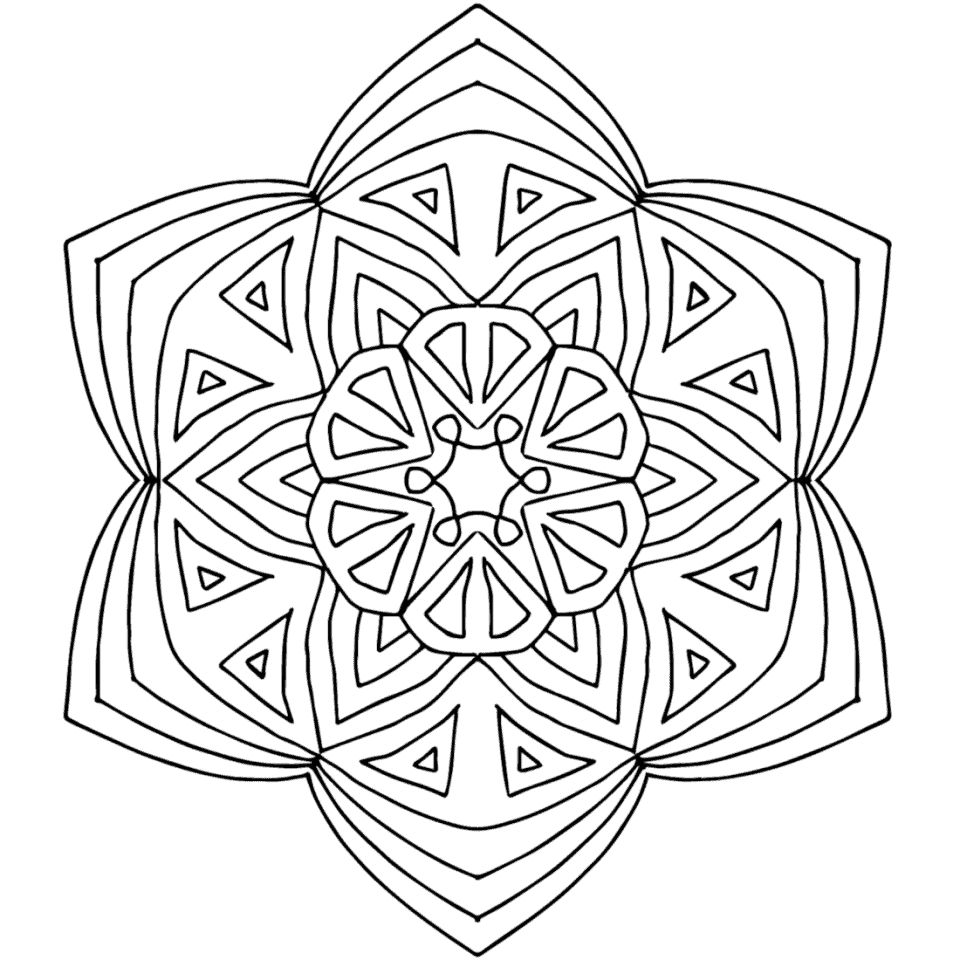 Çocuklar İçin  Yetişkinler için Mandala Boyama Sayfaları 