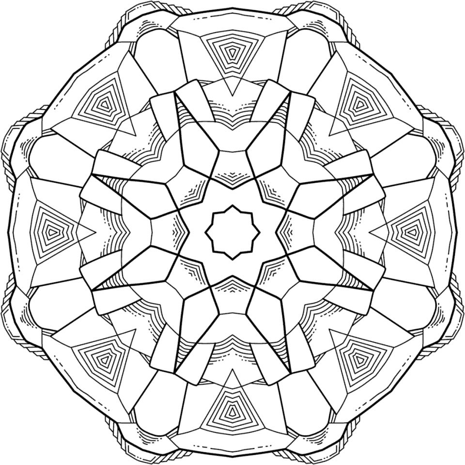 Çocuklar İçin  Yetişkinler için Mandala Boyama Sayfaları 