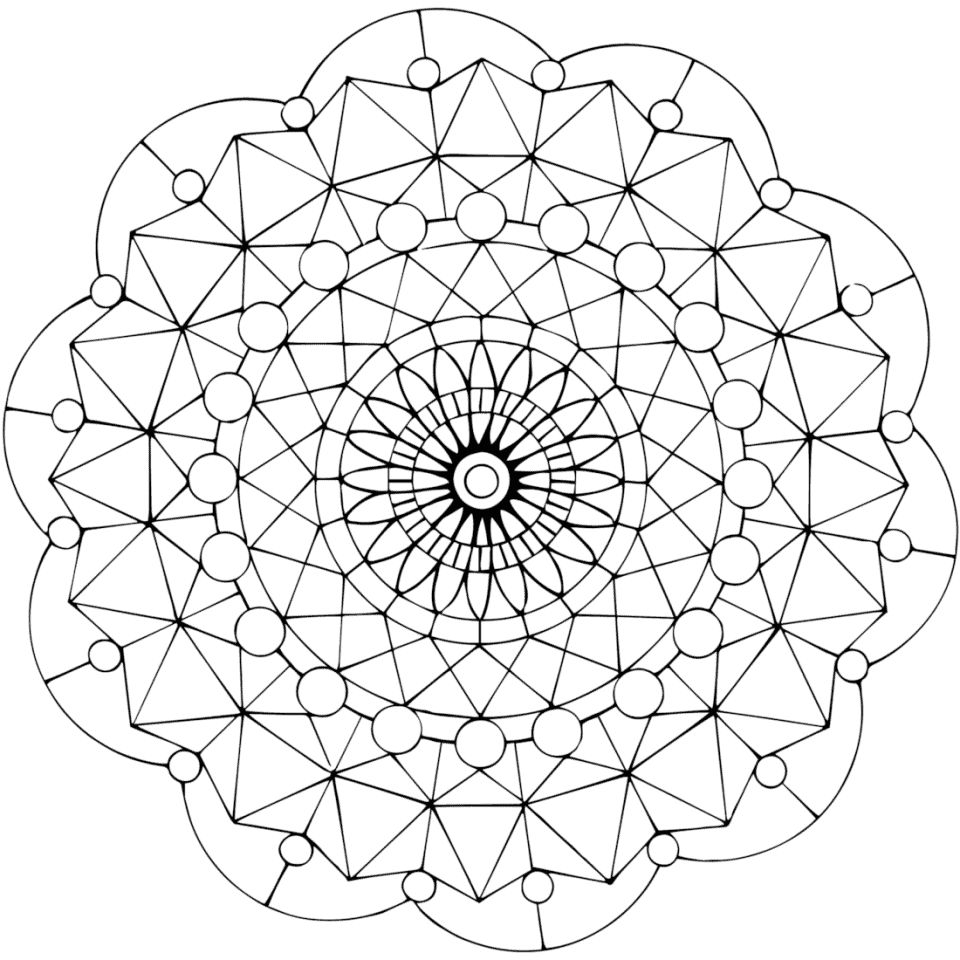 Çocuklar İçin  Yetişkinler için Mandala Boyama Sayfaları 
