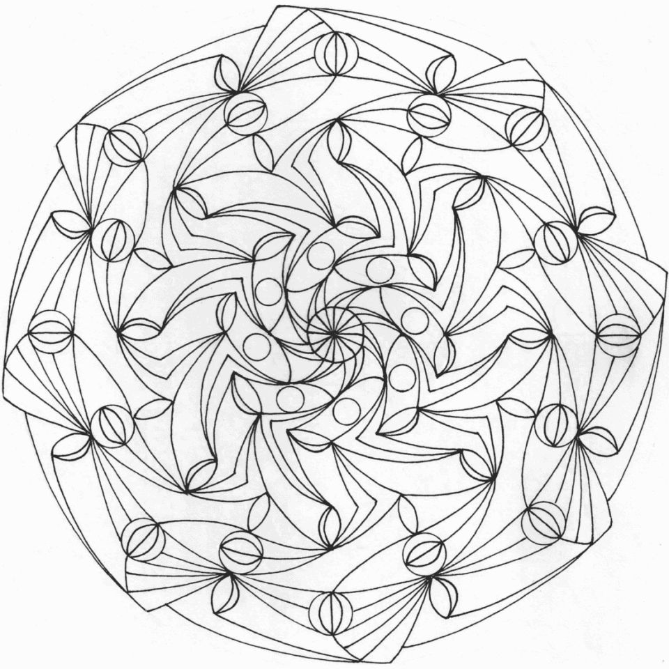 Çocuklar İçin  Yetişkinler için Mandala Boyama Sayfaları 