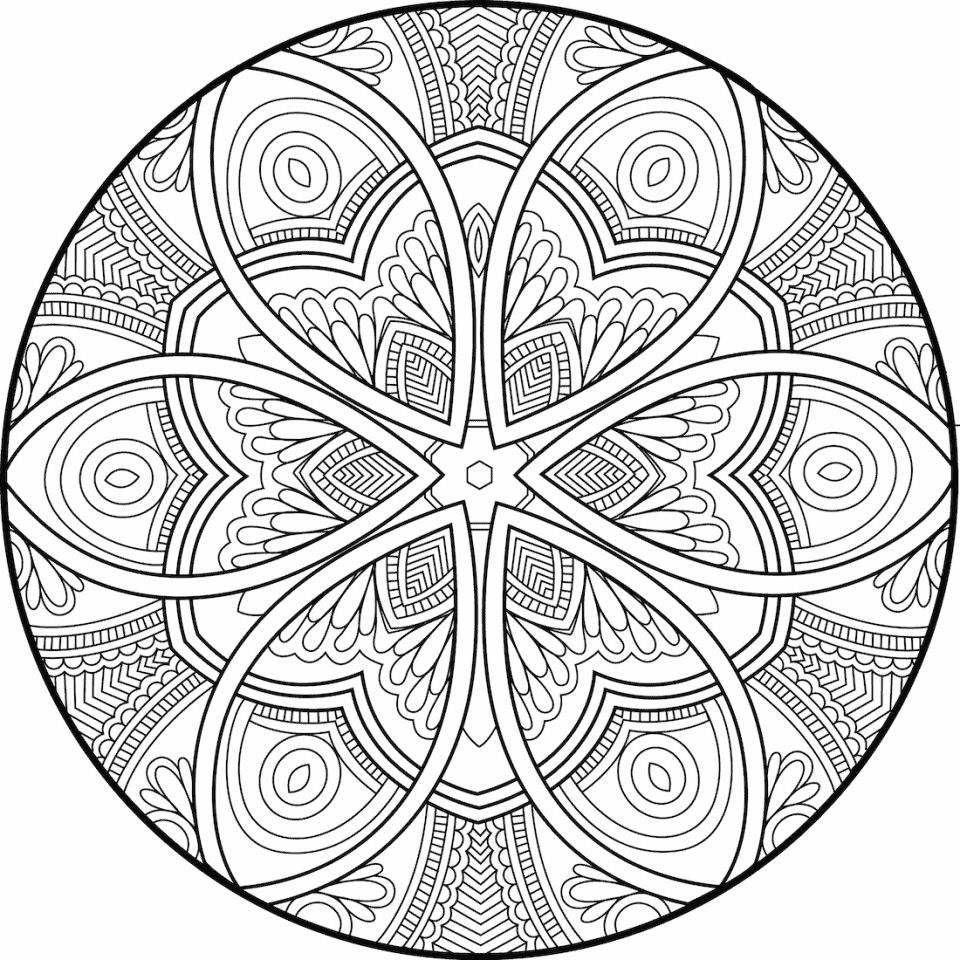 Çocuklar İçin  Yetişkinler için Mandala Boyama Sayfaları 