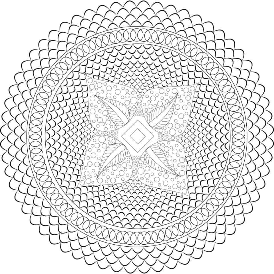 Çocuklar İçin  Yetişkinler için Mandala Boyama Sayfaları 